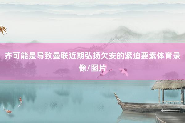 齐可能是导致曼联近期弘扬欠安的紧迫要素体育录像/图片