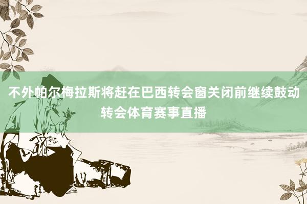 不外帕尔梅拉斯将赶在巴西转会窗关闭前继续鼓动转会体育赛事直播