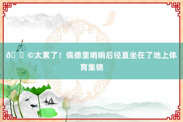 😩太累了！佩德里哨响后径直坐在了地上体育集锦